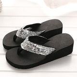 Vipkoala Women Slippers Flip Flops Summer Women Crystal Bling Beach Slides Sandals Casual Shoes Slip On Slipper Bath Shoes