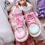 Vipkoala Lolita Shoes Women Sneakers Sweet Kawaii Pink Fashion Student High Top Sports White Platform Cute College Loli Running