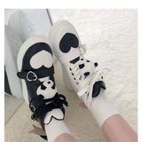 Vipkoala Lolita Shoes Women Sneakers Sweet Kawaii Pink Fashion Student High Top Sports White Platform Cute College Loli Running