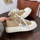 Vipkoala Sneakers Women Platform Sport Shoes Korean Spring Casual Basket Flat Tennis Athletic Canvas Trainers Anime Kawaii Lolita