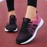 Sneakers Women Shoes Flats Casual Ladies Shoe Woman Lace-Up Mesh Light Breathable Female zapatillas de deporte para mujer