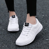 Sneakers Women Shoes Flats Casual Ladies Shoe Woman Lace-Up Mesh Light Breathable Female zapatillas de deporte para mujer