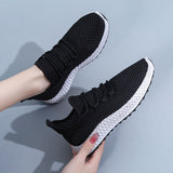 Vipkoala Women's Shoes Summer Woven Sports Shoes Fashion Casual Shoe Breathable Mesh Coconut Shoes All-match for Women Sneakers