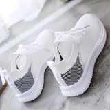 Vipkoala Women's Shoes Spring White New Breathable Sports Mesh Versatile Summer  Hollow Walking Flying Woven No-slip Ladies Sneakers