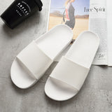 Summer Home Men Slippers Simple Solid Lovers Plarform Shoes Non-slip Indoor Bathroom Soft Sole Women Slides Flip Flops