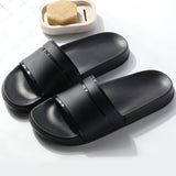 Summer Home Men Slippers Simple Solid Lovers Plarform Shoes Non-slip Indoor Bathroom Soft Sole Women Slides Flip Flops