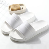 Summer Home Men Slippers Simple Solid Lovers Plarform Shoes Non-slip Indoor Bathroom Soft Sole Women Slides Flip Flops