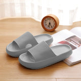 Summer Home Men Slippers Simple Solid Lovers Plarform Shoes Non-slip Indoor Bathroom Soft Sole Women Slides Flip Flops