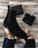 Men's Shoes New for High Quality Men Ankle Boot Male Vinage Classic Dress Chelsea Winter Zipper Boot Size Shoes 38-48