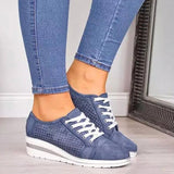 Green women shoes fashion breathable platform wedge shoes sneakers women plus size casual shoes woman zapatos de mujer