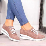 Green women shoes fashion breathable platform wedge shoes sneakers women plus size casual shoes woman zapatos de mujer