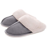 Vipkoala women Plush Warm Home Flat Slippers Lightweight Soft Comfortable Winter Slippers Women's Cotton Shoes Indoor Plush Slippers