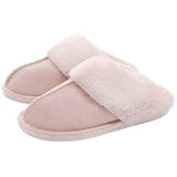 Vipkoala women Plush Warm Home Flat Slippers Lightweight Soft Comfortable Winter Slippers Women's Cotton Shoes Indoor Plush Slippers