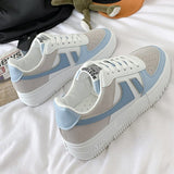 Vipkoala PU Leather Women's White Casual Woman Vulcanize Sneakers Breathable Sport Walking Running Summer Platform Flats Shoes