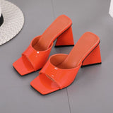 Vipkoala Women Summer Sandals Slippers Strange Heels Mules Women High-heeled Slippers Ladies Slip on Party Nightclub Slippers