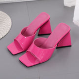 Vipkoala Women Summer Sandals Slippers Strange Heels Mules Women High-heeled Slippers Ladies Slip on Party Nightclub Slippers