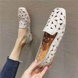 Vipkoala Breathable Flats Female Shoes Summer New Arrival Genuine Leather Flats Woman Leather Loafers Mom Casual Shoes Women Sneaker