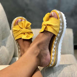 Slippers Women Sandals Platform Sandals Shoes Women Bow Summer Sandals Slipper Indoor Outdoor Flip-flops Beach Shoes Female