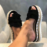 Slippers Women Sandals Platform Sandals Shoes Women Bow Summer Sandals Slipper Indoor Outdoor Flip-flops Beach Shoes Female