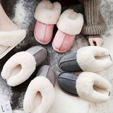 Vipkoala women Plush Warm Home Flat Slippers Lightweight Soft Comfortable Winter Slippers Women's Cotton Shoes Indoor Plush Slippers