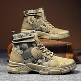 Men's Boots Winter Warm Men Boots Lace Up Camouflage Male Leather Shoes Outdoor Ankle Boot Big Size 39-44 Footwear New