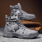 Men's Boots Winter Warm Men Boots Lace Up Camouflage Male Leather Shoes Outdoor Ankle Boot Big Size 39-44 Footwear New