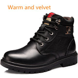 Men Winter Shoes Warm Comfortable Fashion Genuine Leather Snow Boots Waterproof Boots Wool Short Plush Warm Boots Large Size 48 Mens Boots Fashion