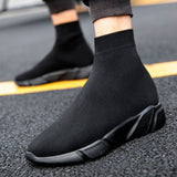 MWY Breathable Couple Socks Shoes Trendy Warm Men's Winter Shoes Male Black Sneakers Lazy Casual Ankle Boots Chaussures Homme Mens Boots Fashion