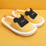 Fashion Women Fluffy Slippers Winter Warm Fleece Home Indoor Shoes Lady Men Soft Cute Cartoon Bear New Arrival Cotton Large Size