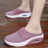 Vipkoala Women Sandals Fashion Wedges Platform Shoes Female Slides Slippers Breathable Mesh Lightweight Ladies Footwear