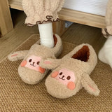 Vipkoala Cute Animal Slipper For Women Girls Fashion Kawaii Fluffy Winter Warm Slippers Woman Cartoon Milk Cow House Slippers Funny Shoes