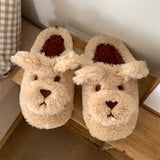 Vipkoala Cute Animal Slipper For Women Girls Fashion Kawaii Fluffy Winter Warm Slippers Woman Cartoon Milk Cow House Slippers Funny Shoes