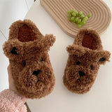 Vipkoala Cute Animal Slipper For Women Girls Fashion Kawaii Fluffy Winter Warm Slippers Woman Cartoon Milk Cow House Slippers Funny Shoes