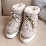 Vipkoala Women Wool Snow Boots Sweet style Winter Flat Ankle Boots for Girls Winter Women Fluffy Shoes Femmes Bottes Chaussure Femme.