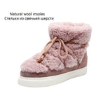 Vipkoala Women Wool Snow Boots Sweet style Winter Flat Ankle Boots for Girls Winter Women Fluffy Shoes Femmes Bottes Chaussure Femme.