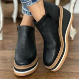 Platform Chelsea Women Boots Fashion New Goth Casual Wedges Botas Winter Warm Ankle Snow Designer Mid Heels Woman Shoes