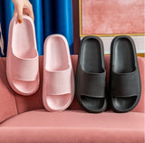 Vipkoala Home Slippers Women Summer Thick Platform Sandals Couples Indoor Bathroom Anti-slip Slides Ladies Men's Shoes