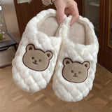 Vipkoala Cute Animal Slipper For Women Girls Fashion Kawaii Fluffy Winter Warm Slippers Woman Cartoon Milk Cow House Slippers Funny Shoes