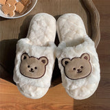 Vipkoala Cute Animal Slipper For Women Girls Fashion Kawaii Fluffy Winter Warm Slippers Woman Cartoon Milk Cow House Slippers Funny Shoes