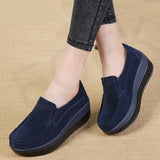 VipKoala  Spring Autumn Women Flats Platform Loafers Ladies Genuine Leather Comfort Wedge Moccasins Orthopedic Slip On Casual Shoes