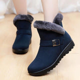 Women boots snow warm plush suede zipper winter boots women shoes woman ankle boots female no-slip Botas Mujer