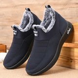 New Fashion Men Boots Fur Men Snow Boots Couple Keep Warm Winter Shoes Comfortable Botas Hombre Outdoor Men Sneakers