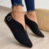 Vipkoala Spring and Autumn Womens Shoes Ballet Flat Loafers Suede Female Pointed Fashion Casual Black Barefoot Free Shipping Size 43