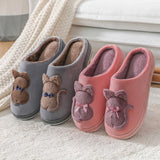 Winter New Cotton Slippers Female Cute Plush Warm Couple Indoor Home Thick-soled Non-slip Cotton Shoes For Men