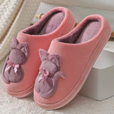 Winter New Cotton Slippers Female Cute Plush Warm Couple Indoor Home Thick-soled Non-slip Cotton Shoes For Men