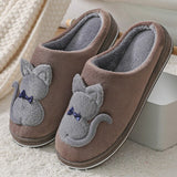 Winter New Cotton Slippers Female Cute Plush Warm Couple Indoor Home Thick-soled Non-slip Cotton Shoes For Men