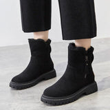 Winter New Korean Version Plus Velvet Warm Snow Boots Female Short Tube Cotton Boots Tassel Zipper  Boots Cotton Shoe