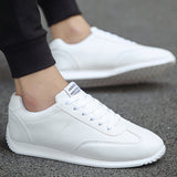 Vipkoala White Leather Sneakers Boys Sport Vulcanized Shoes Men Comforthable Spring Sneakers Mens Casual Shoes Fashion School Tennis