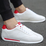 Vipkoala White Leather Sneakers Boys Sport Vulcanized Shoes Men Comforthable Spring Sneakers Mens Casual Shoes Fashion School Tennis