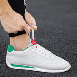 Vipkoala White Leather Sneakers Boys Sport Vulcanized Shoes Men Comforthable Spring Sneakers Mens Casual Shoes Fashion School Tennis